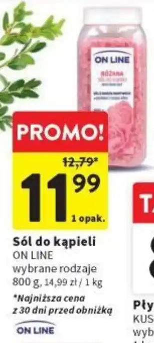 Intermarche Sól do kąpieli ON LINE 800g oferta