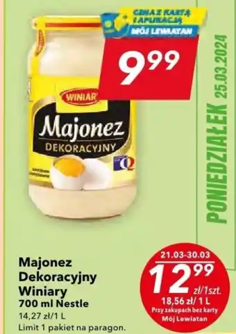 Lewiatan Majonez Dekoracyjny Winiary Nestle 700 ml oferta