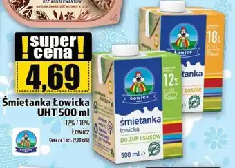 Topaz Śmietanka Łowicka UHT 500 ml Łowicz oferta