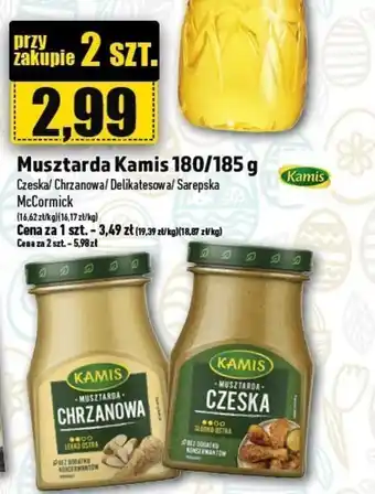 Topaz Musztarda Kamis 180/185 g McCormick oferta