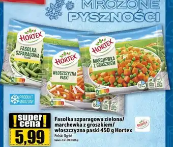 Topaz Fasolka szparagowa zielona/ marchewka z groszkiem/ włoszczyzna paski 450 g Hortex Polski Ogród oferta