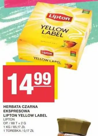 Spar HERBATA CZARNA EKSPRESOWA LIPTON YELLOW LABEL 88t x 2g oferta