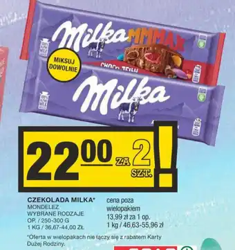 Spar CZEKOLADA MILKA MONDELEZ 250-300g oferta