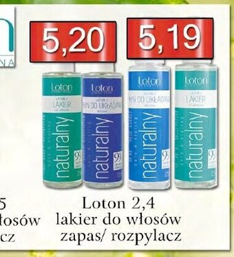 Loton 2, 4 lakier do włosów zapas lub rozpylacz