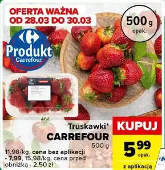 Carrefour Truskawki 500 g oferta