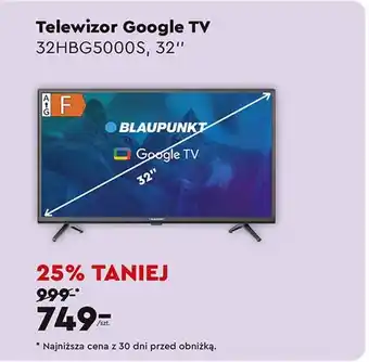 Biedronka Telewizor Blaupunkt oferta