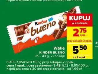 Carrefour Wafle KINDER BUENO 39-43 g oferta