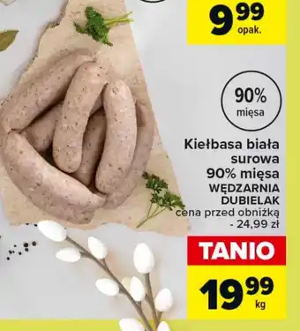 Carrefour Kiełbasa biała Wędzarnia Dubielak oferta