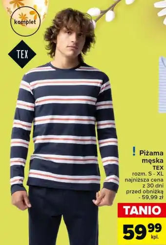 Carrefour Piżama męska TEX oferta