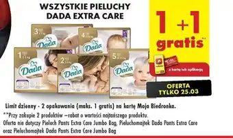 Biedronka WSZYSTKIE PIELUCHY DADA EXTRA CARE oferta