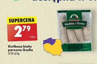 Biedronka Kiełbasa biała parzona Gzella 100 g oferta