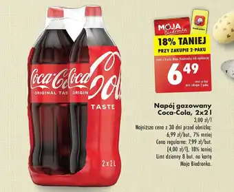 Biedronka Napój gazowany Coca-Cola, 2x2 l oferta