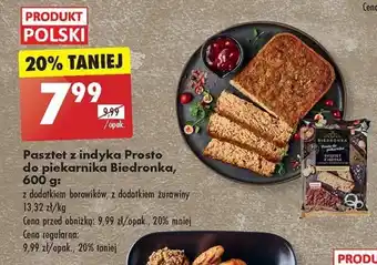 Biedronka Pasztet z indyka Prosto do piekarnika Biedronka, 600 g oferta