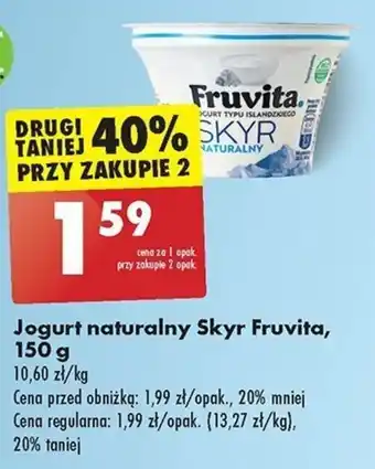 Biedronka Jogurt naturalny Skyr Fruvita, 150 g oferta