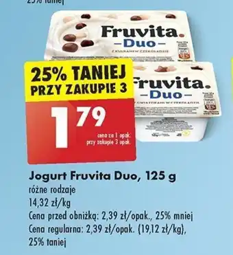 Biedronka Jogurt Fruvita Duo, 125 g oferta