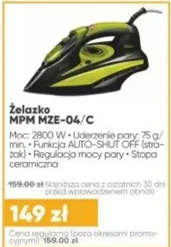 Max Elektro Żelazko MPM oferta