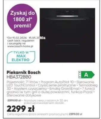 Max Elektro Piekarnik Bosch oferta