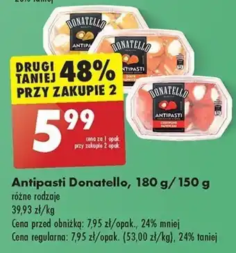 Biedronka Antipasti Donatello, 180 g/150 g oferta