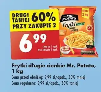 Biedronka Frytki długie cienkie Mr. Potato, 1 kg oferta