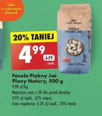 Biedronka Fasola Piękny Jaś Plony Natury, 500 g oferta