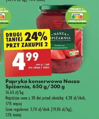 Biedronka Papryka konserwowa Nasza Spiżarnia, 650 g/300 g oferta