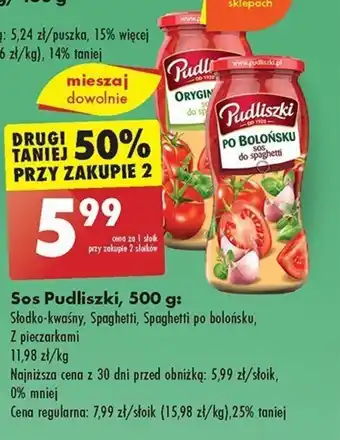 Biedronka Sos Pudliszki, 500 g oferta