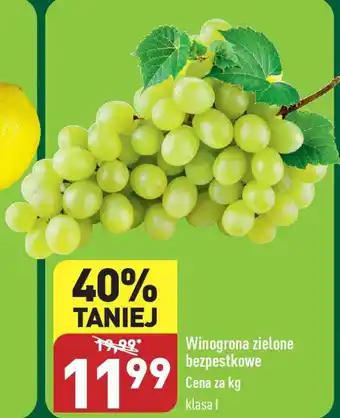 ALDI Winogrona zielone bezpestkowe 1 kg oferta
