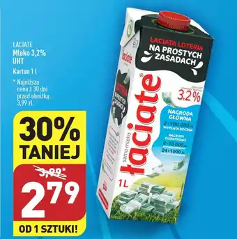 ALDI ŁACIATE Mleko 3,2% UHT 1 l oferta