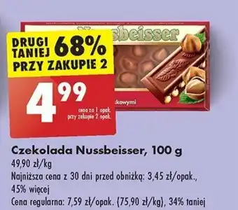 Biedronka Czekolada Nussbeisser, 100 g oferta
