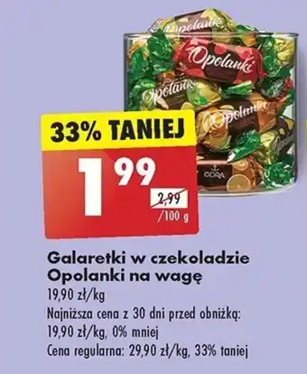 Biedronka Galaretki w czekoladzie Opolanki na wagę 100 g oferta