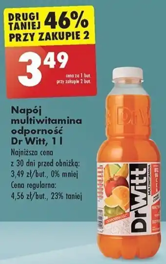 Biedronka Napój multiwitamina odporność Dr Witt, 1 l oferta