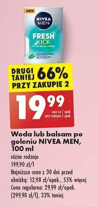 Biedronka Woda lub balsam po goleniu NIVEA MEN, 100 ml oferta