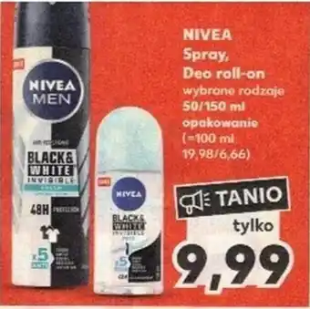 Kaufland NIVEA Spray, Deo roll-on 50 / 150 ml oferta