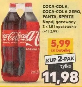 Kaufland COCA-COLA, COCA-COLA ZERO, FANTA, SPRITE Napój gazowany 2 x 1,5 l oferta