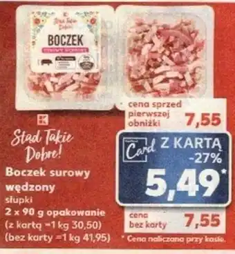 Kaufland Boczek surowy wędzony 2 x 90 g oferta