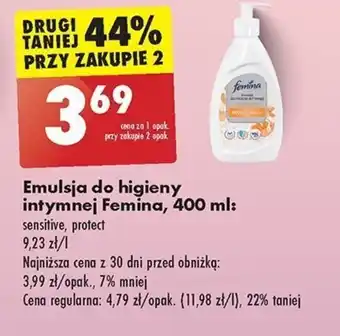 Biedronka Emulsja do higieny intymnej Femina, 400 ml oferta