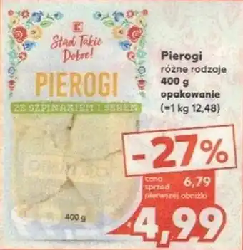 Kaufland Pierogi różne rodzaje 400 g oferta