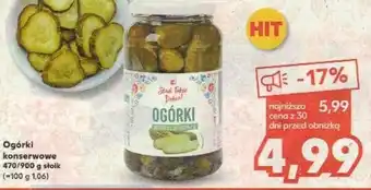 Kaufland Ogórki konserwowe 470 / 900 g oferta