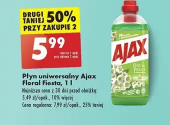 Biedronka Płyn uniwersalny Ajax Floral Fiesta, 1 l oferta