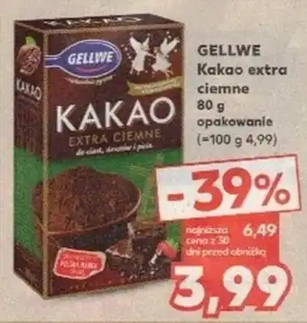 GELLWE Kakao extra ciemne 80g