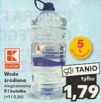 Kaufland Woda źródlana niegazowana 5l oferta