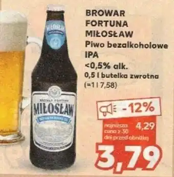 Kaufland BROWAR FORTUNA MIŁOSŁAW Piwo bezalkoholowe IPA 0,5l oferta