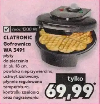 Kaufland CLATRONIC Gofrownica WA 3491 oferta