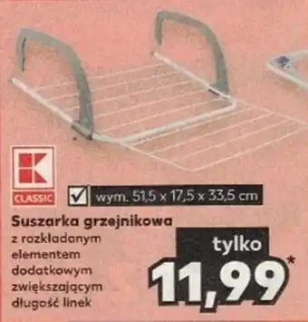 Kaufland Suszarka grzejnikowa 51,5x17,5x3,5cm oferta