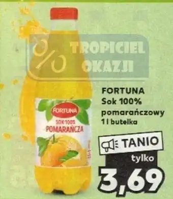 Kaufland FORTUNA Sok 100% pomarańczowy 1l oferta