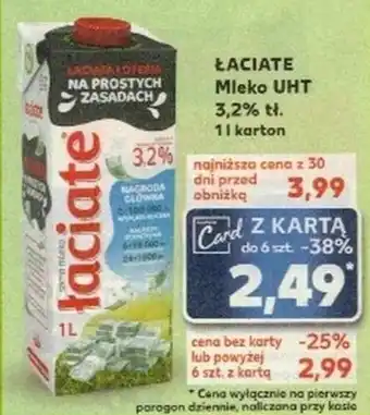 Kaufland ŁACIATE Mleko UHT 3,2% 1l oferta