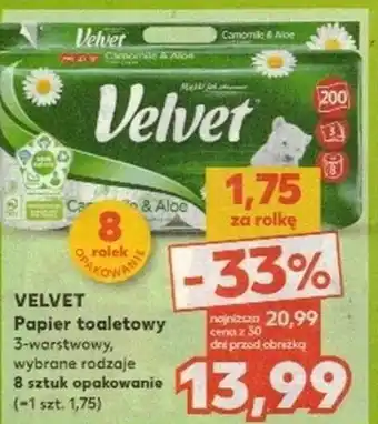 Kaufland VELVET Papier toaletowy 3-warstwowy oferta