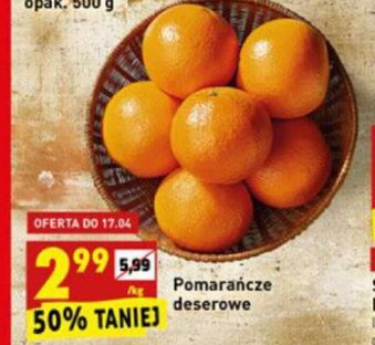 Biedronka Pomarańcze deserowe 1kg oferta