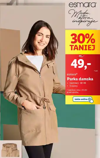 Lidl esmara Parka damska oferta