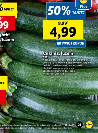 Lidl Cukinia 1kg oferta